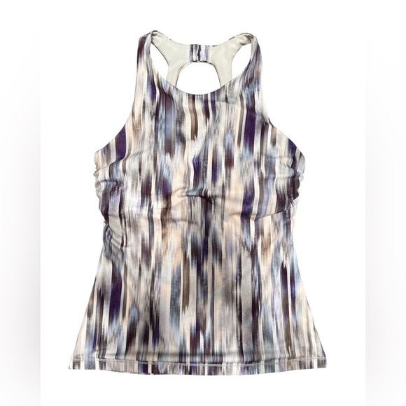 NEW Athleta Maldives Grey Abstract Tankini Set Eco Swimwear Bra Women’s 34B/C - Picture 4 of 12